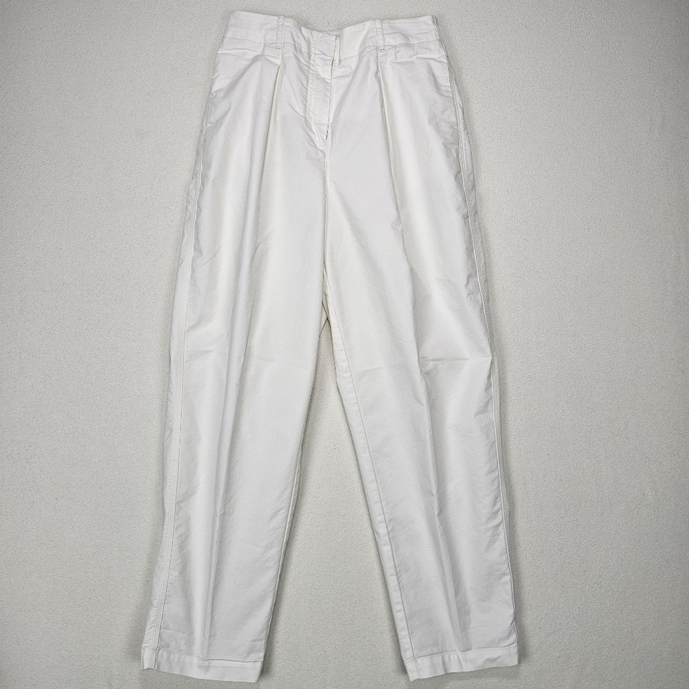 Aritzia Wilfred Free Day Off Pant in White High Waist Pleated Size 8